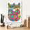«Siamese Kitties» par Hello Angel, art mural sur toile, 40 po x 54 po