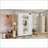 Hall Tree, 85.2''H Modern Entryway Storage with Bench, 3 Hooks, 4 Cabinets, Drawer | MDF | White-926101746