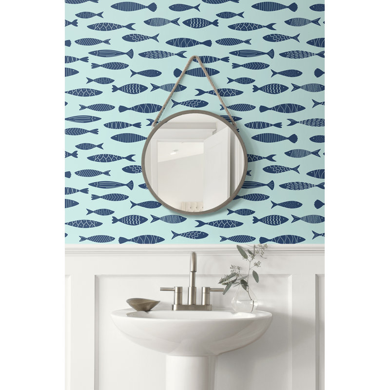Rouleau de papier peint L 27 pi x l 27 po Annerie, Baie de Bahamas