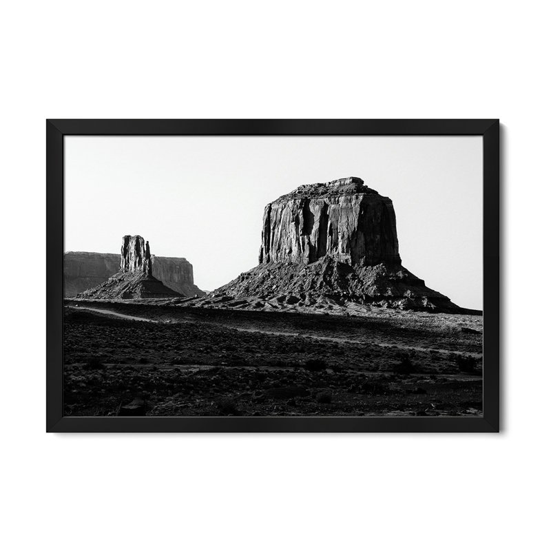 Série noire Arizona - affiches encadrées de qualité supérieure Merrick Butte Monument Valley, H 16 po x l 24 po