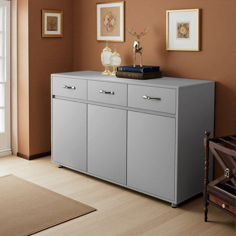 Table d'appoint Three Doors, Gris