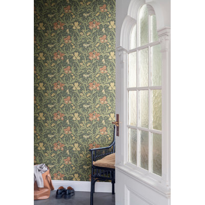 Iris Plum Wild Gardens Wallpaper