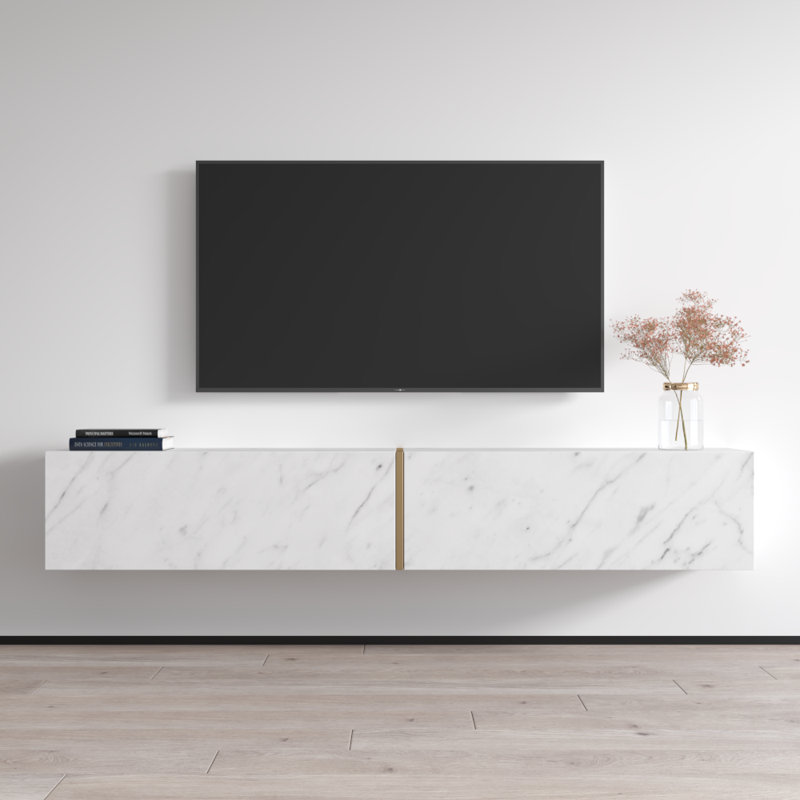 Crédence de rangement l 70,9 po Jyun, Blanc