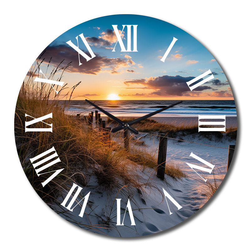 Horloge murale Tranquility Path To Dune Beach IV, Grand