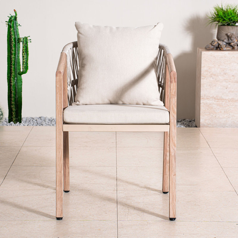 Outdoor Patio Dining Armchair with Cushion