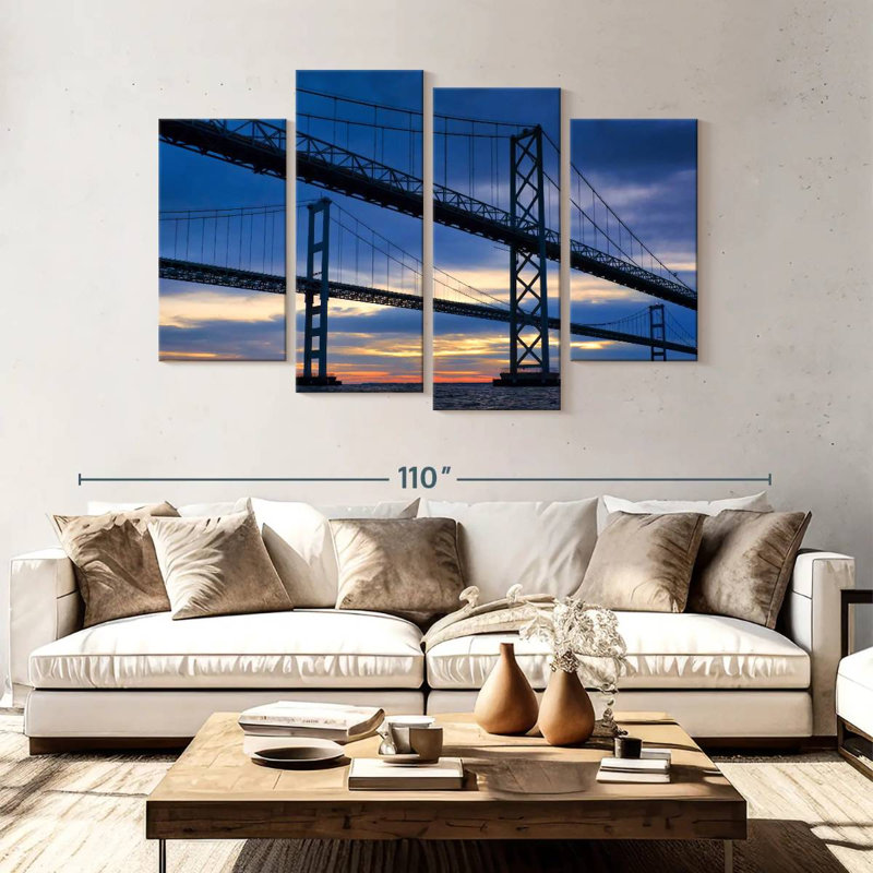 Chesapeake Bay Bridge At Dawn, 54" H x 84" W
