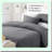 LuxurySoft 1800 Thread Count Microfiber Bed Sheet Set - Deep Pocket Wrinkle Resistant Sheets - 4 Piece Dark Grey Queen Size - Super Soft & Cozy - Fits 18-24 Inch Mattress