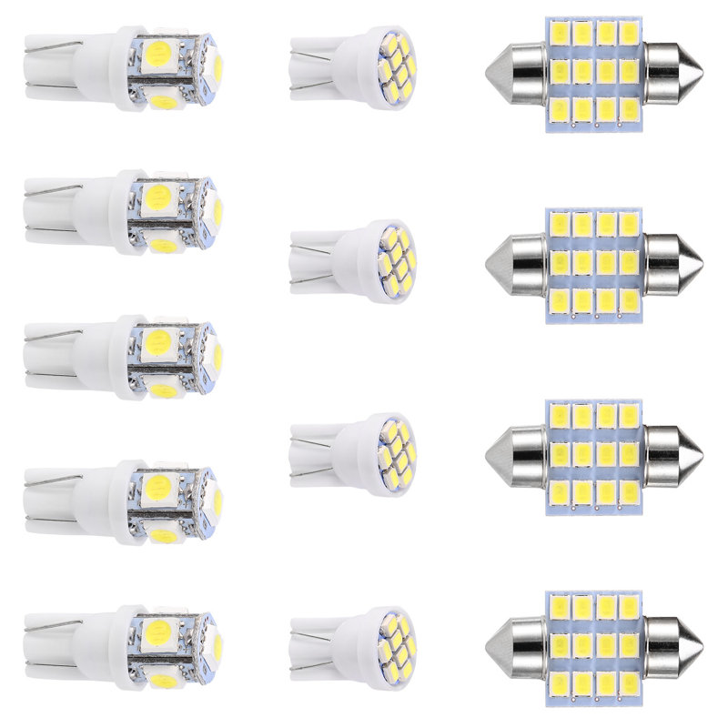 13 pièces T10 31mm festons ampoules à DEL pour dôme intérieur, carte, plaque et tronc