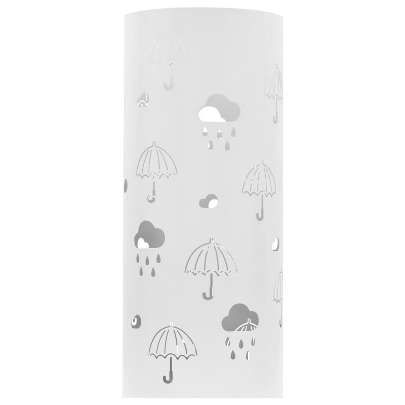 Damian Metal Freestanding Umbrella Stand, White