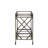 5Mm Mirrored Serving Cart With Antique Gold Frame And Open Storage Area Finish Shelf