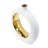 Round Vase,White/Gold