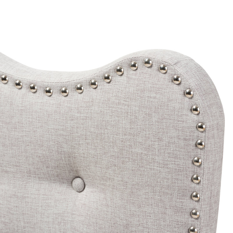 Tête de lit tapissier Gabrianna, Simple, Beige-gris