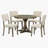 Mallaki 4 - Person Dining Set, Round Dining Tablewith 4 Upholstered Chairs-1726068330