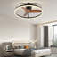 Ventilateur de plafond à pales en bois massif avec lumière et télécommande - Conception à profil bas de 24 po, ventilateur à DEL encastré moderne à intensité variable 3000-6000K, Fandelier pour chambre à coucher, cuisine, salon