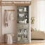 Armoire de rangement de 67 po de hauteur, armoire de rangement avec tablettes