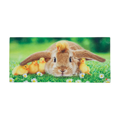 Paillasson Spring Holiday Bunny and Duckling Sassafras