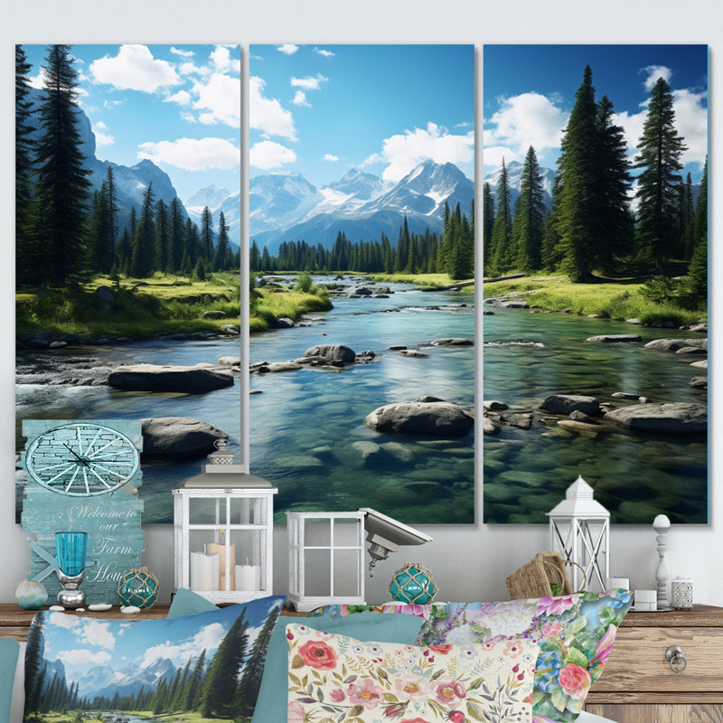 Paysage Canada, ensemble de reproductions d'art sur toile Banff Symphony - Banff Symphony II, H 32 po x l 48 po x P 1 po