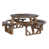 Brazilian Walnut Top/Antique Mahogany Base