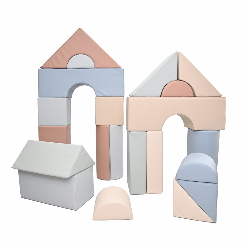 Blocs modulaires 12 po - 21 unités, Blue/Green/Pink