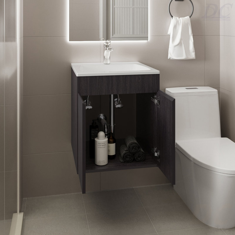 Bathroom Vanity 45 Meka, With Open Shelf