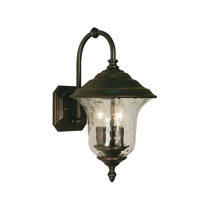 Lanterne suspendue d'extérieur 3 lumières Pardue, Bronze Sienne, H 15 po x l 8,5 po