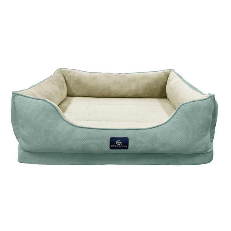 Lit pour chien Serta Ortho Cuddler, Bleu, H 10 po x l 34 po x P 25 po