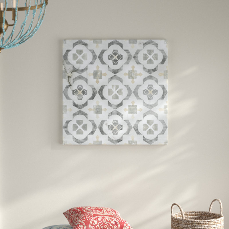 «Marble Tile Design I», impression sur toile, H 30 po x l 30 po