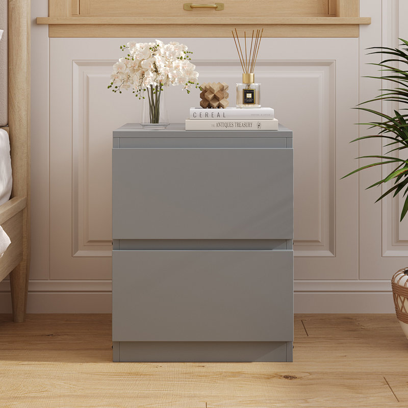 Bedside Table, Grey