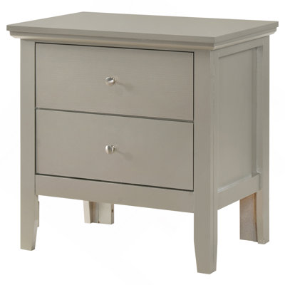 Elegant Silver Champagne Nightstand