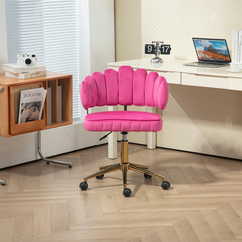 Fauteuil de bureau Velvet, Rose rouge