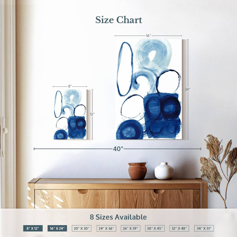 Étude du cercle bleu Avery I, H 12 po x l 8 po