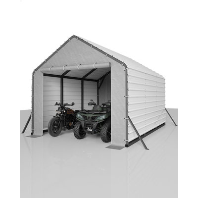 Heavy Duty Enclosed Steel Carport 13'x16'x11'