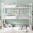 Queen Over Queen Over Queen Bunk Bed, Metal Triple Bunk Bed With Safety Guardrails, Heavy-Duty Bunk Bed With Noise-Reduced Design, White-1685476722-1685476716