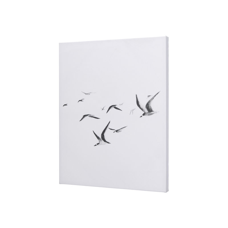 «Fly Away I a», toile texturée embellie à la main, H 30 po x l 24 po x P 1,5 po