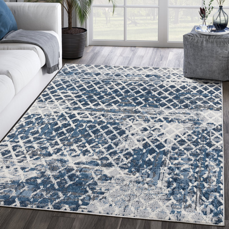 Bolme Abstract Indoor Rug, Rectangle 5'3" x 7'6"