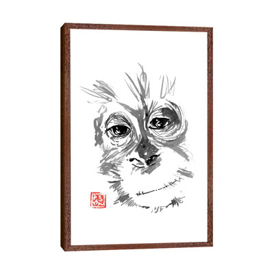 Baby Orangutan by Péchane - Print on Canvas