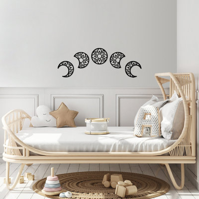 Decorative Metal Wall Accessory Set (3 Pieces), Black, 5.1 x 5.1 inches | 100% Metal Construction, Thickness: 0.06 inches | Stylish Home Decor, Perfect for Living Room, Bedroom & Office Walls