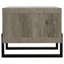 Table basse rectangulaire avec finition en bois flotté gris classique et tablette ouverte, centre de table idéal pour le salon