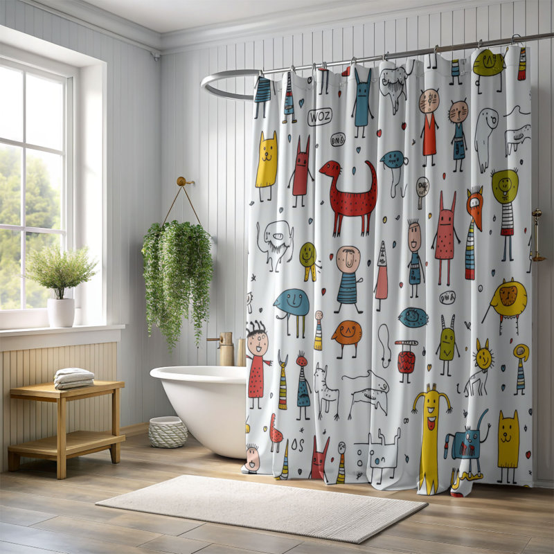 Rideaux de douche de qualité supérieure, H 74 po x l 71 po