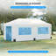 Tente escamotable avec parois latérales 10 pi x 19,5 pi Outsunny-675945970