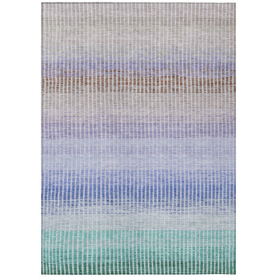 Machine Washable Indoor/Outdoor Chantille ACN2313 Stripes Rug