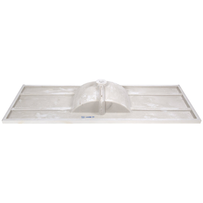 61 Inch Solid White Cultured Marble Vanity Top with Backsplash