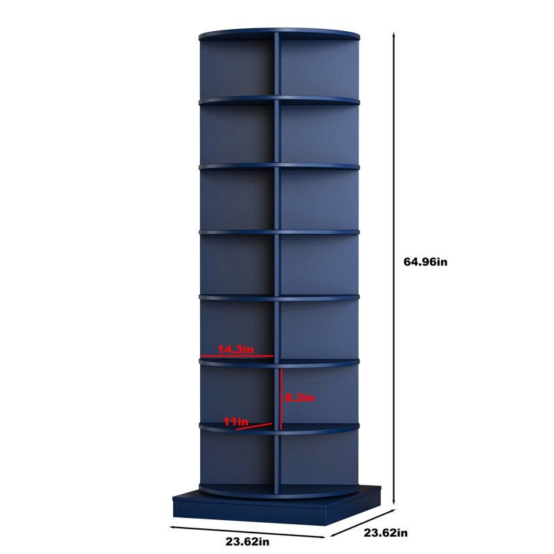Blue 360 Rotating Shoe Organizer Shelf Stand Cabinet Container, 28 Pair Capacity, Space Saving, Clean And Tidy 7-layer Box, Stores Pairs, Saves Space, Stylish Design, Easy Installation