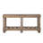 U_Style 62.9" Vintage Entryway Table - Fir Solid Wood with Natural Grain, 6 Reinforced Legs & 4.5" Thick Desktop, Metal Rivet Decor & Plank Under-Shelf, Console Table for Hallway, Living Room