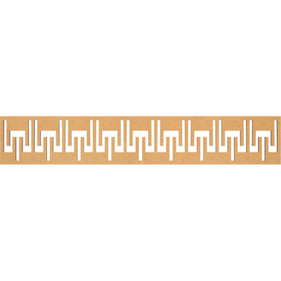 46 5/8"W x 8"H x 3/8"T Victory Fretwork Moulding, Raw MDF