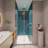 Universal Pivot Shower Door,Open Outside,With 1/4" Tempered Glass-112539447