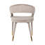 Fauteuil en velours gris clair Gia