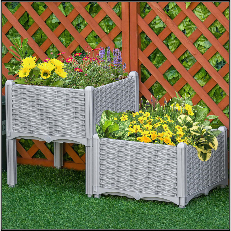 2 Piece Raised Garden Bed with Legs