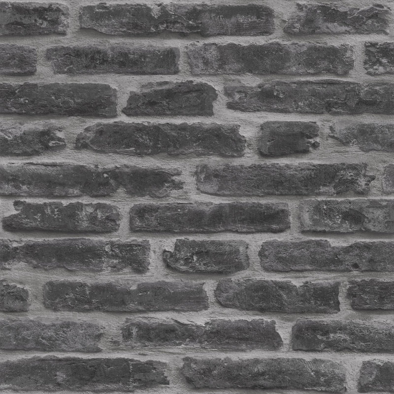 Superfresco Easy Industry Brick Effect Black/Grey Wallpaper