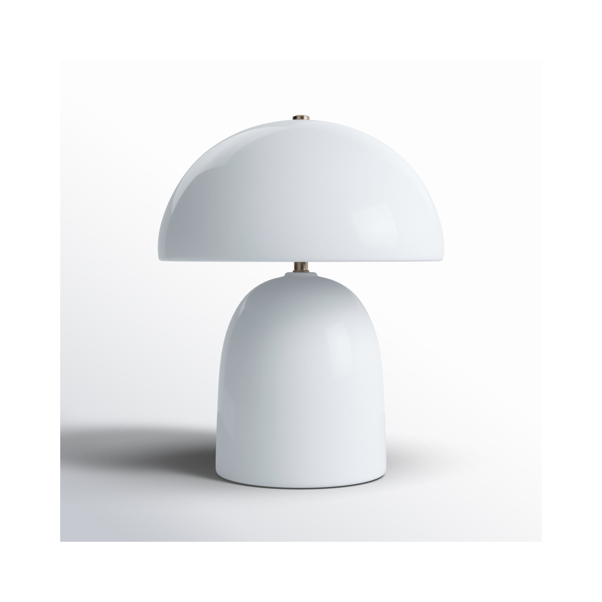 Percy Ceramic Table Lamp, Gloss White
